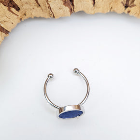 Fabrikk 1 Planet Stacking Ring | Large | Electric Blue | Vegan Leather