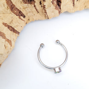 Fabrikk 1 Planet Stacking Ring | Small | Natural Multicoloured Fleck | Vegan Leather