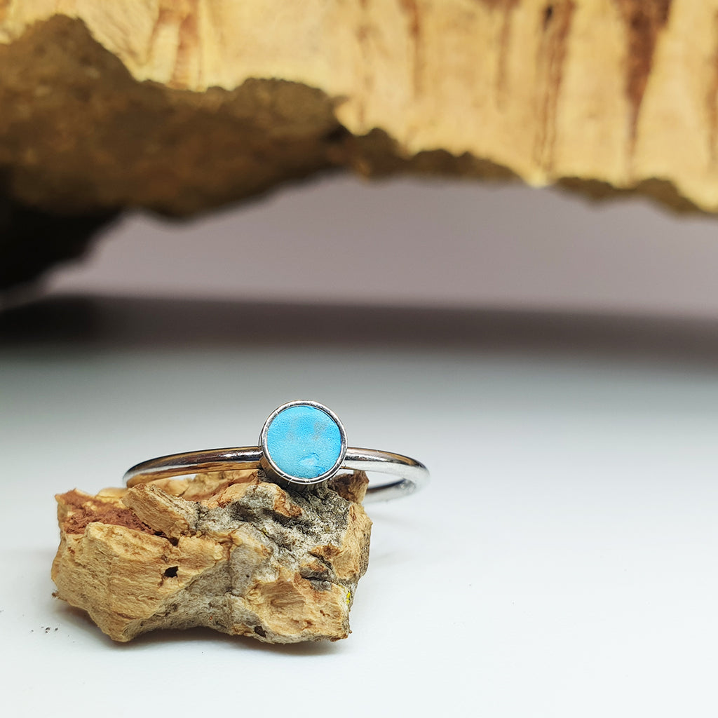 Fabrikk 1 Planet Stacking Ring | Small | Bahama Blue | Vegan Leather