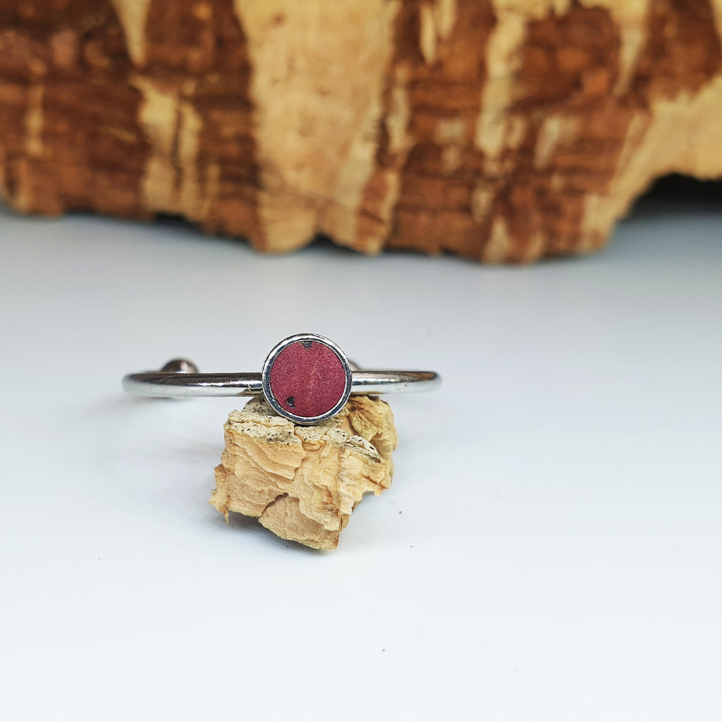 Fabrikk 1 Planet Stacking Ring | Small | Burgundy Love | Vegan Leather