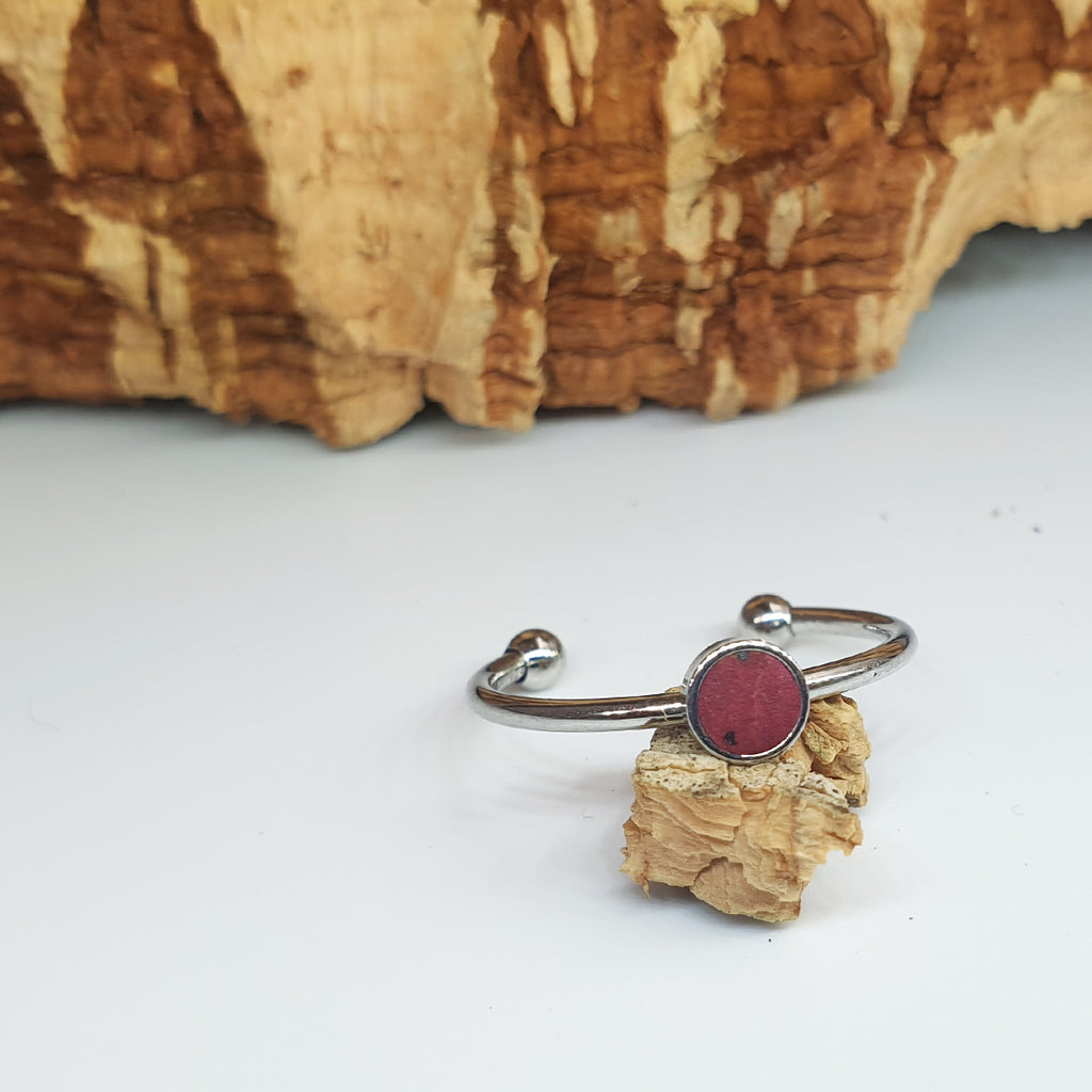 Fabrikk 1 Planet Stacking Ring | Small | Burgundy Love | Vegan Leather