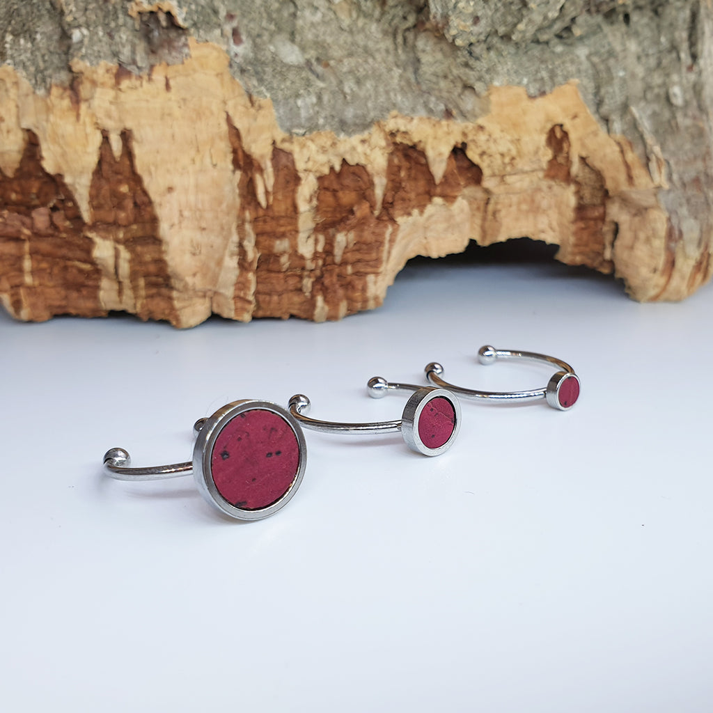 Fabrikk 1 Planet Stacking Ring Set | Small-Medium-Large | Burgundy Love | Vegan Leather