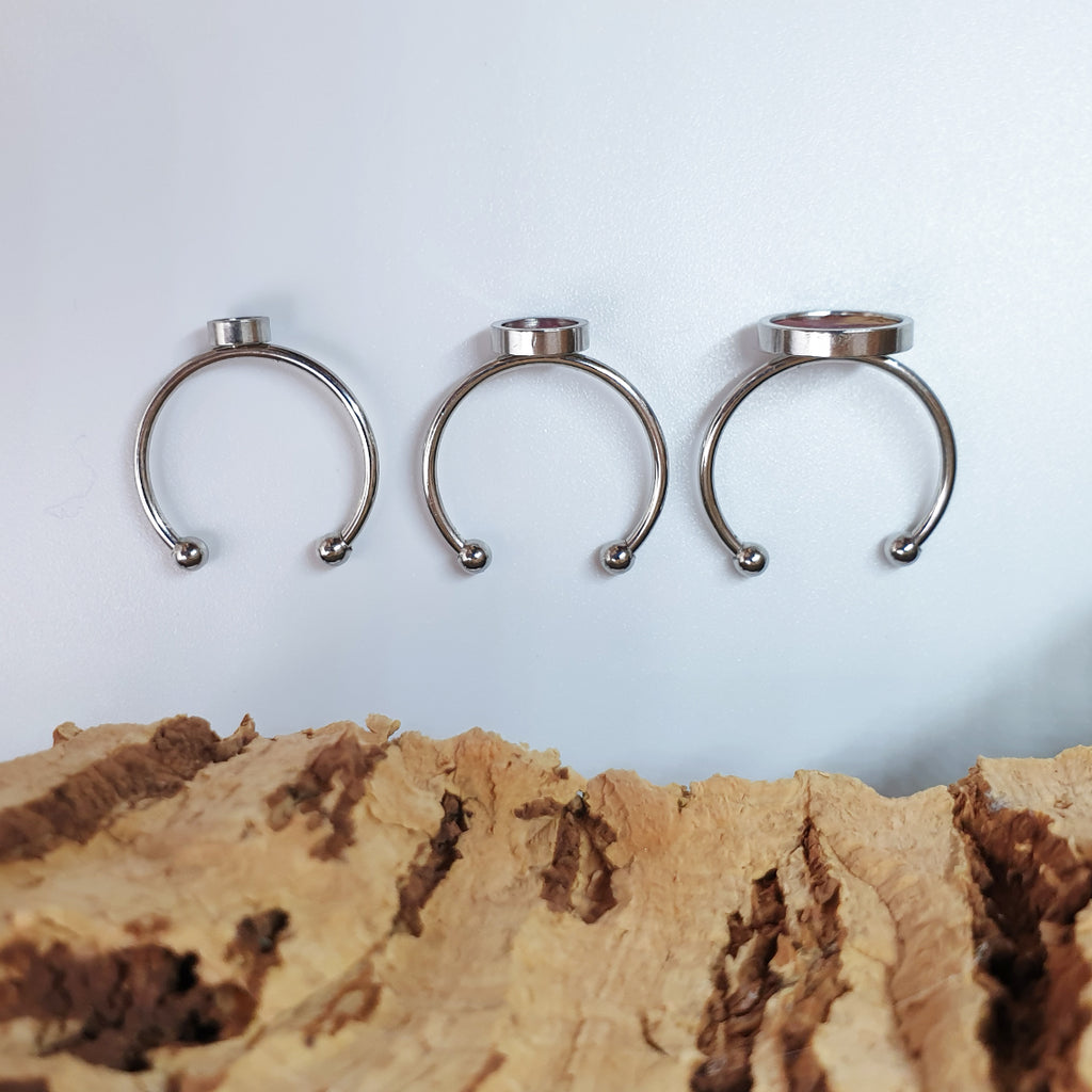 Fabrikk 1 Planet Stacking Ring Set | Small-Medium-Large | Cosmic Splash Pink | Vegan Leather