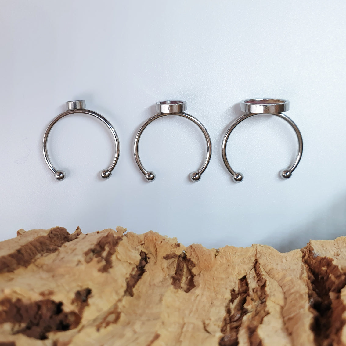 Fabrikk 1 Planet Stacking Ring Set | Small-Medium-Large | Cosmic Splash Pink | Vegan Leather