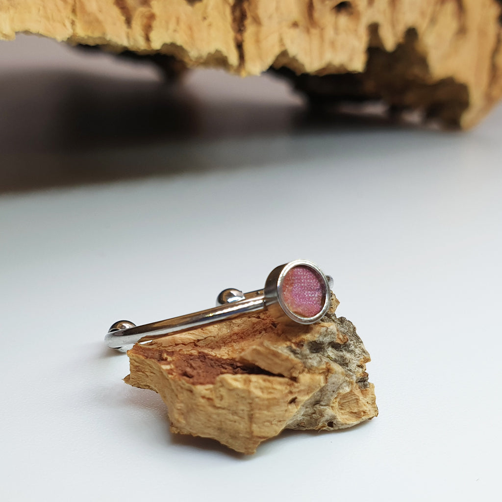 Fabrikk 1 Planet Stacking Ring | Small | Cosmic Splash Pink | Vegan Leather