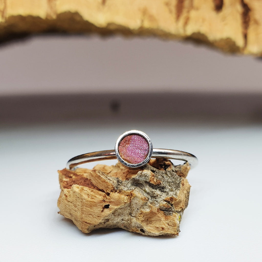 Fabrikk 1 Planet Stacking Ring | Small | Cosmic Splash Pink | Vegan Leather