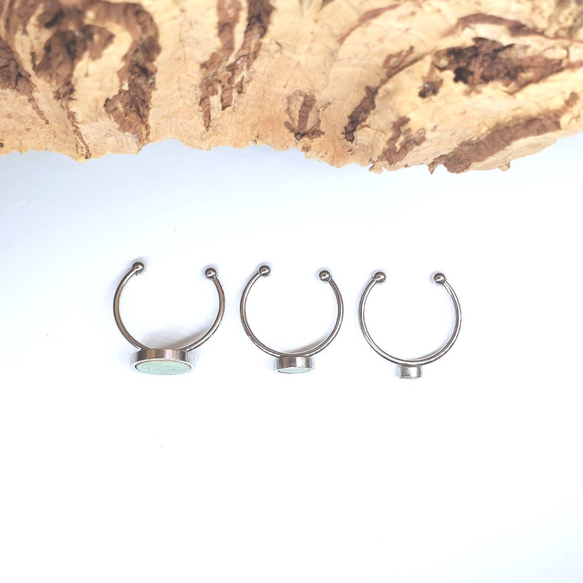 Fabrikk 1 Planet Stacking Ring Set | Small-Medium-Large | Mint Green | Vegan Leather