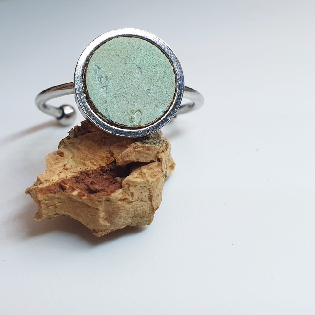 Fabrikk 1 Planet Stacking Ring | Large | Mint Green | Vegan Leather