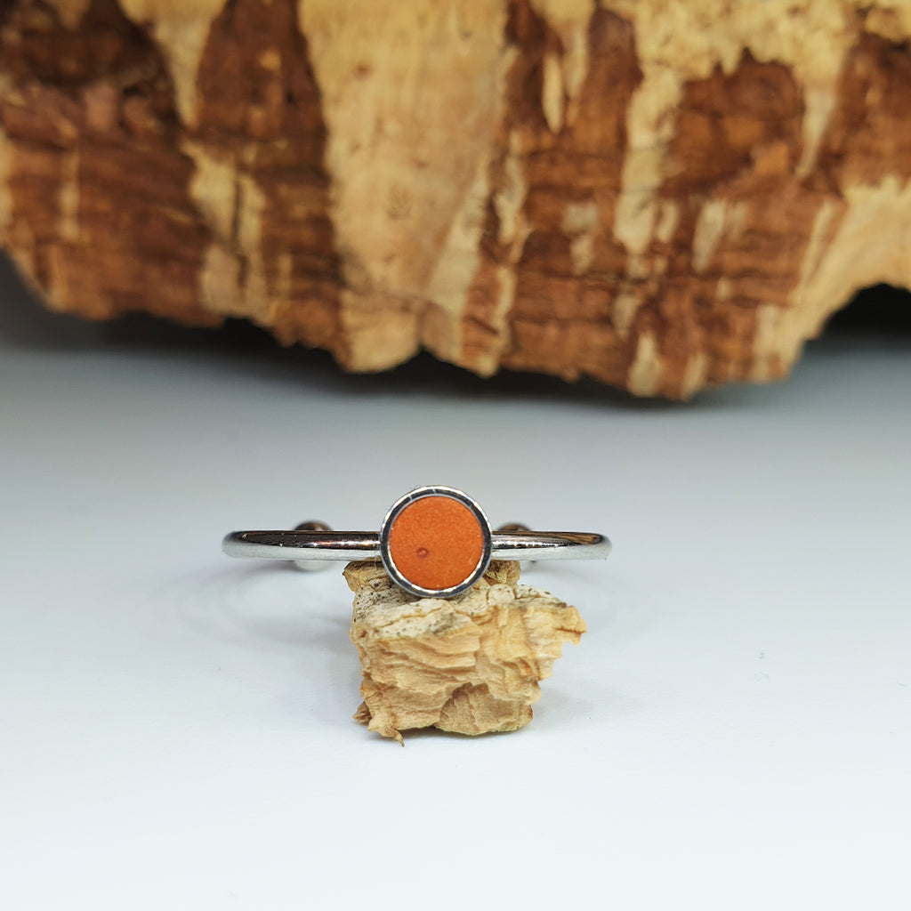 Fabrikk 1 Planet Stacking Ring Set | Small-Medium-Large | Orange | Vegan Leather