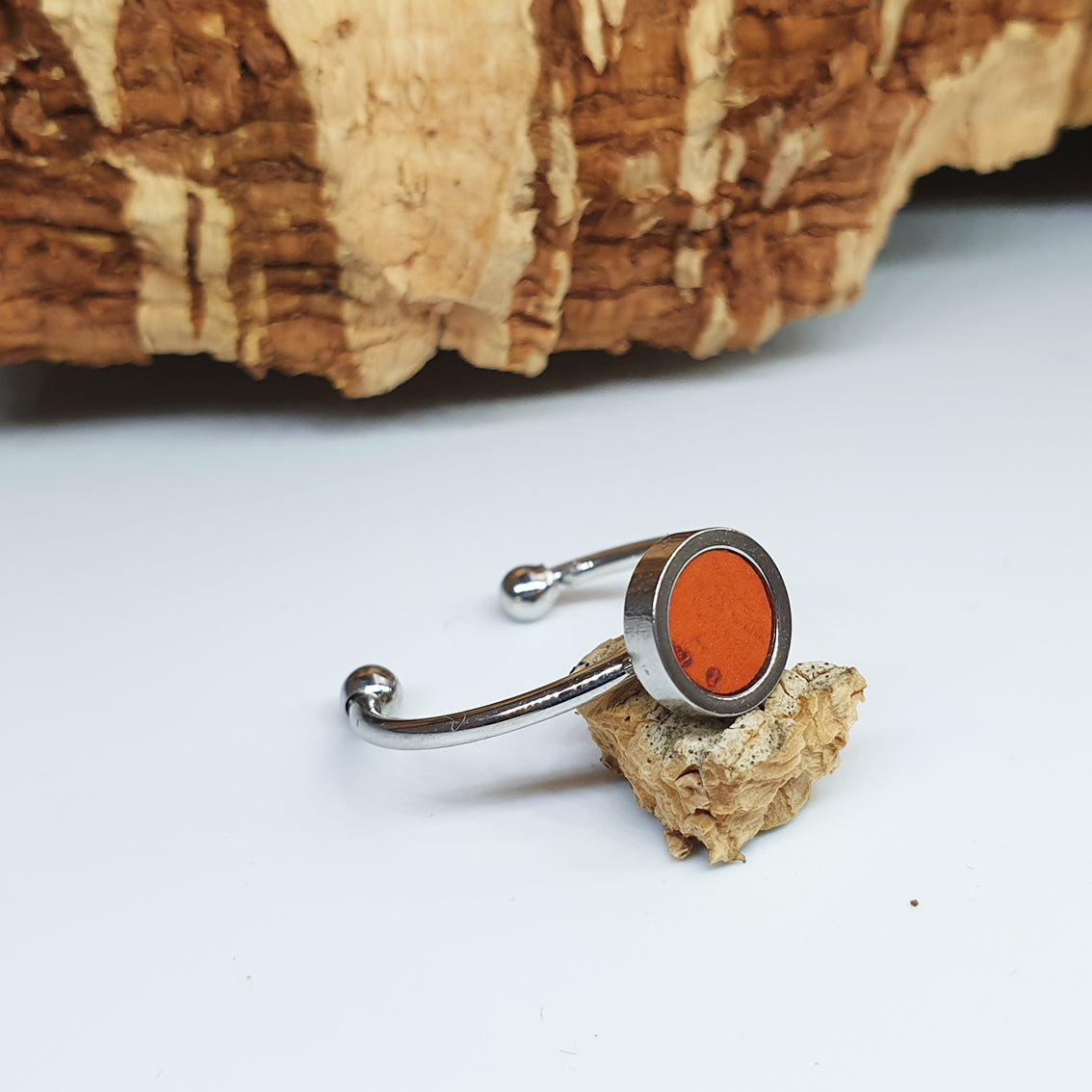Fabrikk 1 Planet Stacking Ring Set | Small-Medium-Large | Orange | Vegan Leather