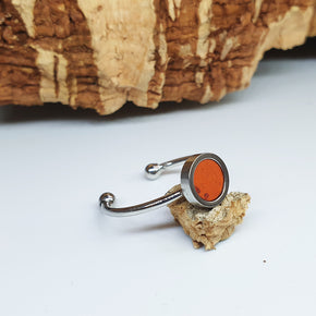 Fabrikk 1 Planet Stacking Ring Set | Small-Medium-Large | Orange | Vegan Leather