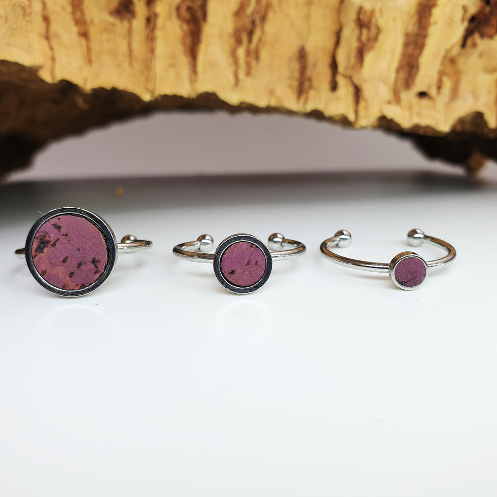 eco cork stacking ring set