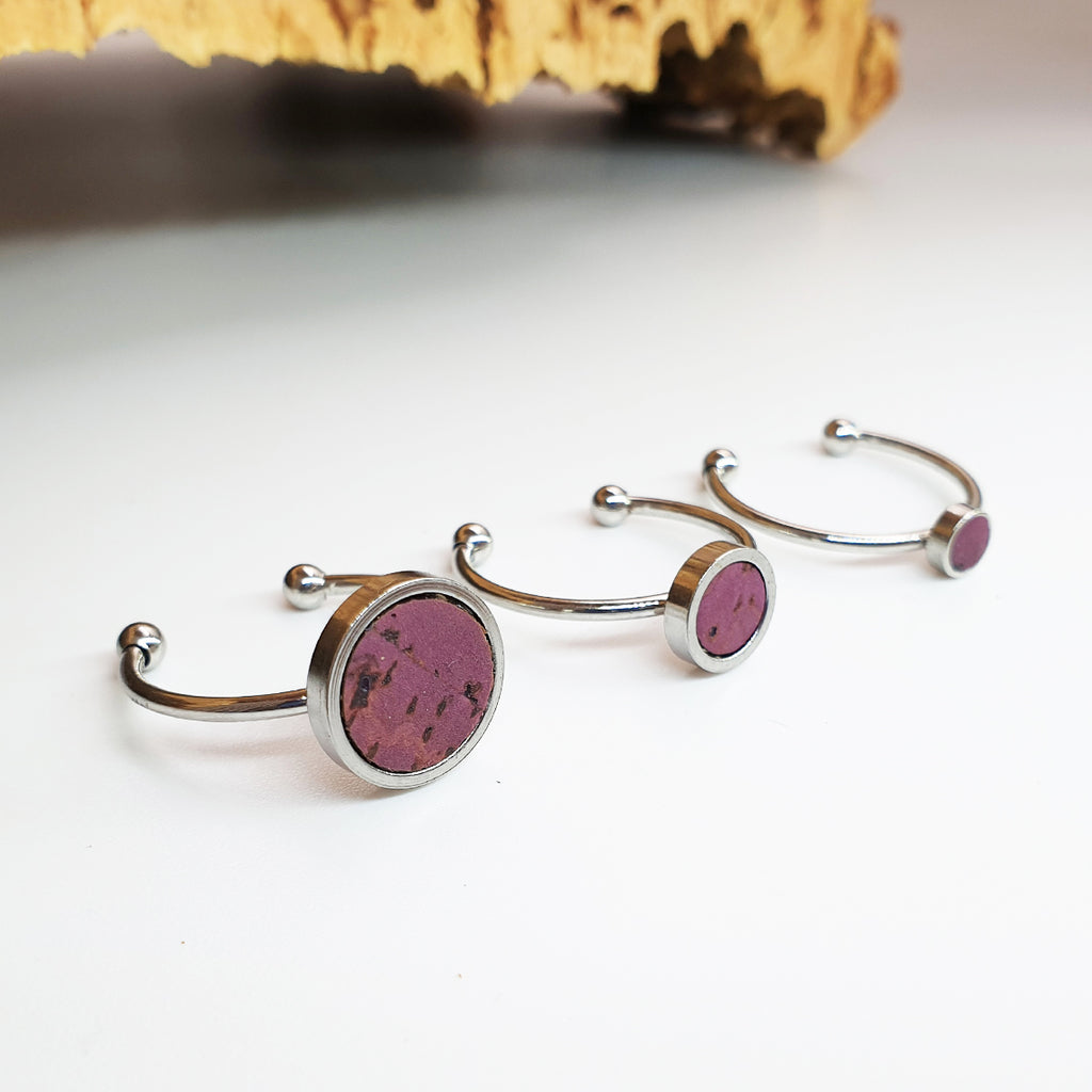 Fabrikk 1 Planet Stacking Ring Set | Small-Medium-Large | Purple Music | Vegan Leather