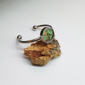 Fabrikk 1 Planet Stacking Ring Set | Small-Medium-Large | Green Python Skin | Vegan Leather