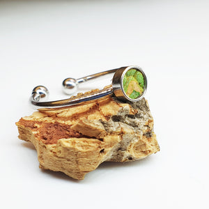 Fabrikk 1 Planet Stacking Ring Set | Small-Medium-Large | Green Python Skin | Vegan Leather
