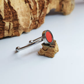 Fabrikk 1 Planet Stacking Ring Set | Small-Medium-Large | Red | Vegan Leather