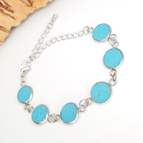 Fabrikk 6 Planets Stacking Bracelet | Bahama Blue | Vegan 'leather'