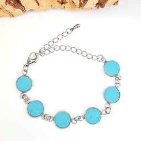 Fabrikk 6 Planets Stacking Bracelet | Bahama Blue | Vegan 'leather'