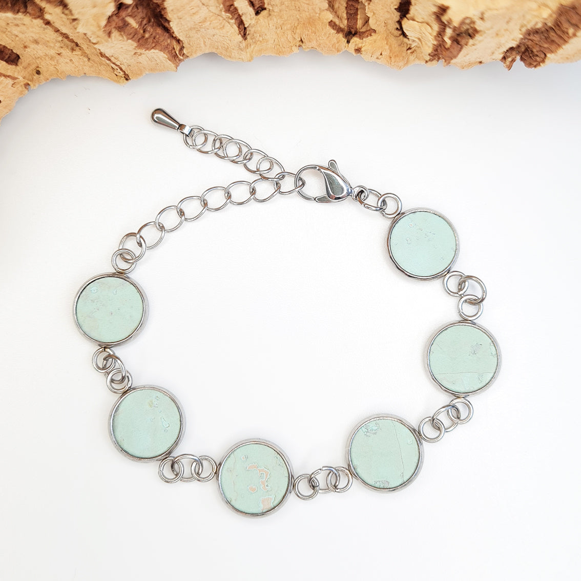 Fabrikk 6 Planet Bracelet | Mint Green | Vegan Leather