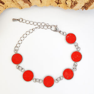 Fabrikk 6 Planet Bracelet | Red | Vegan Leather