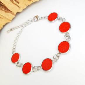Fabrikk 6 Planet Bracelet | Red | Vegan Leather