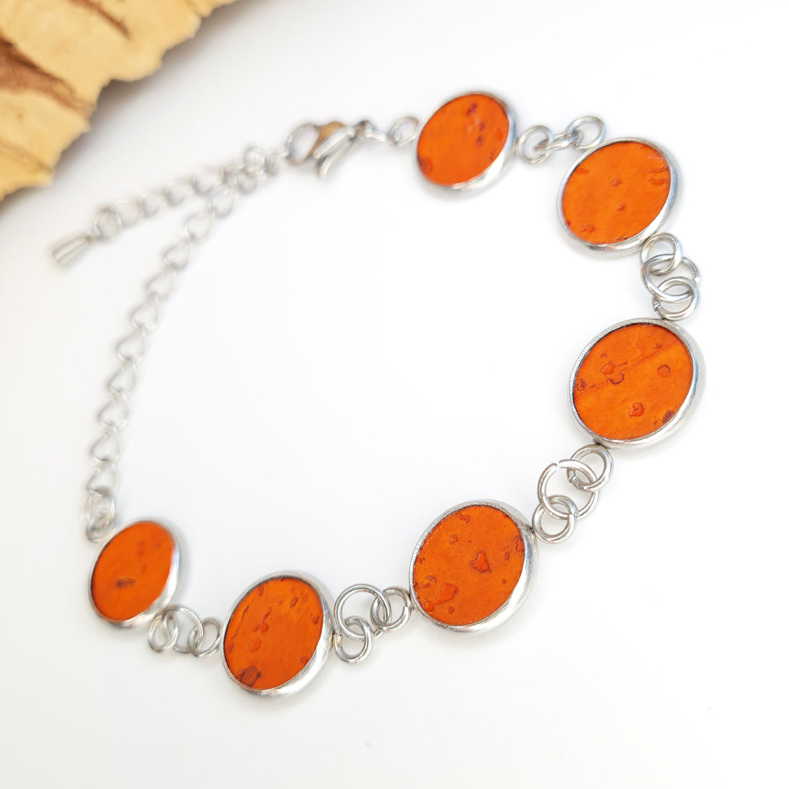 Fabrikk 6 Planet Bracelet | Orange | Vegan Leather