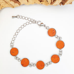 Fabrikk 6 Planet Bracelet | Orange | Vegan Leather