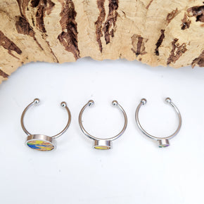 Fabrikk 1 Planet Stacking Ring Set | Small-Medium-Large | Natural Multicoloured Fleck | Vegan Leather
