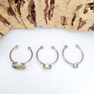 Fabrikk 1 Planet Stacking Ring Set | Small-Medium-Large | Natural Multicoloured Fleck | Vegan Leather