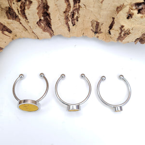 Fabrikk 1 Planet Stacking Ring Set | Small-Medium-Large | Mellow Mustard | Vegan Leather