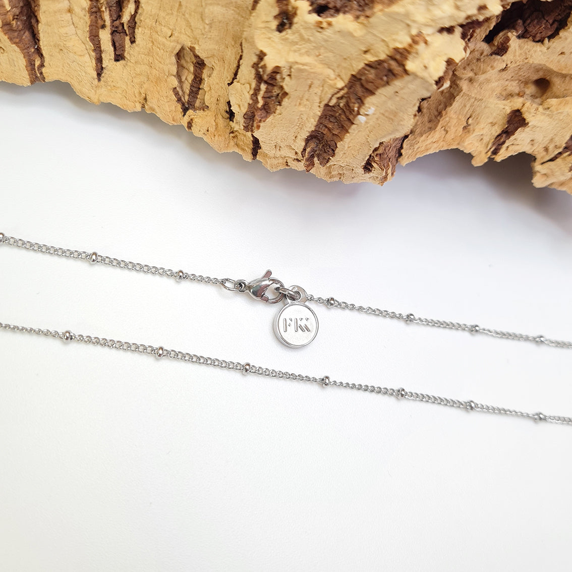 Fabrikk Mushroom drop Pendant Necklace | Eco Cork | Green Oilslick