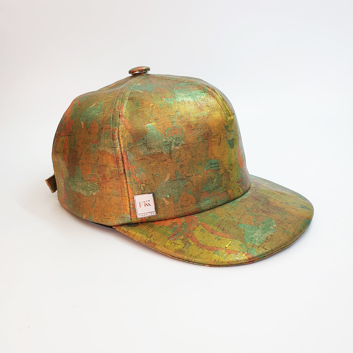 Fabrikk Cork Baseball Cap | Green Oil Slick | Vegan Leather