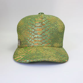 Fabrikk Cork Baseball Cap | Green Python Skin | Vegan Leather