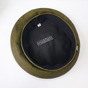 Fabrikk Cork Beret | Army Green | Vegan leather