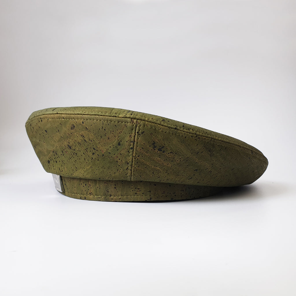 Fabrikk Cork Beret | Army Green | Vegan leather