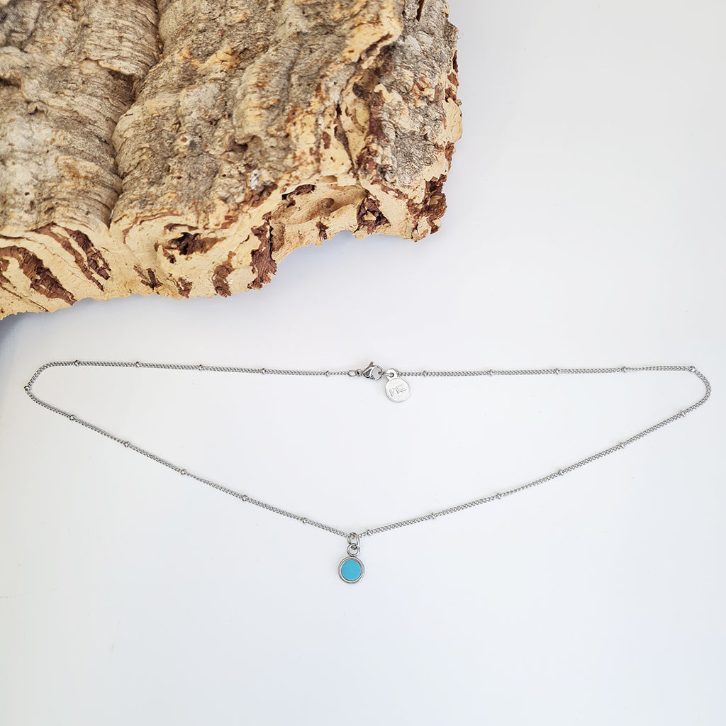 Fabrikk Dwarf Planet Necklace | Bahama Blue | Vegan 'Leather'