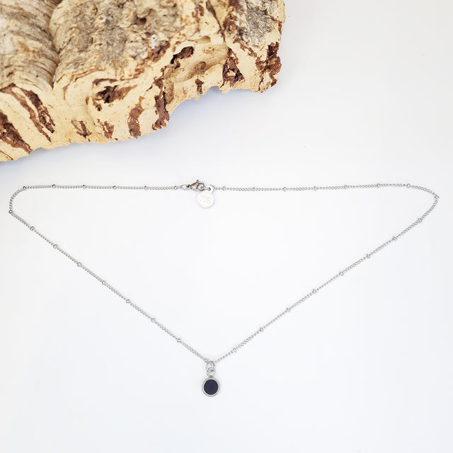 Fabrikk Dwarf Planet Necklace | Coal Black | Vegan 'Leather'