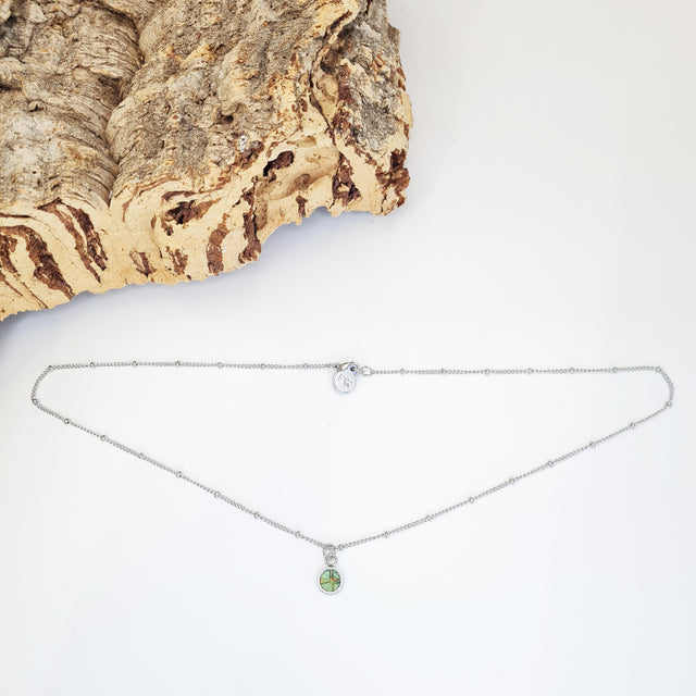 Fabrikk Dwarf Planet Necklace | Green Mock-Python Skin | Vegan 'Leather'