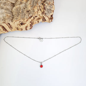 Fabrikk Dwarf Planet Necklace | Red | Vegan 'Leather'