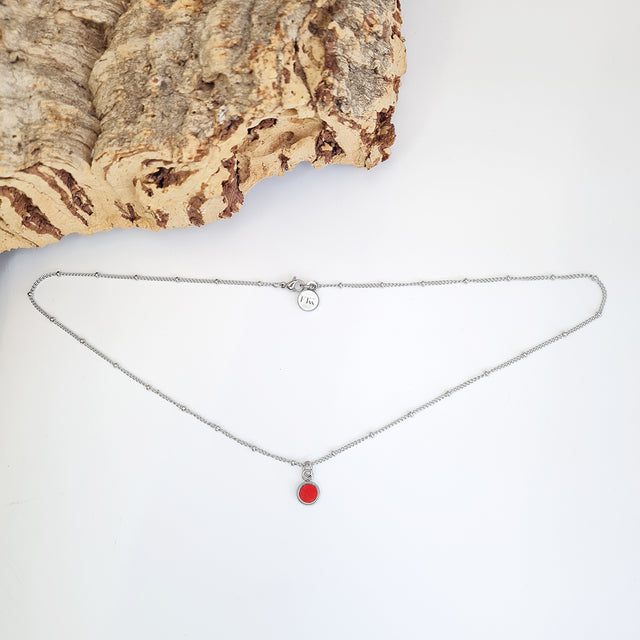 Fabrikk Dwarf Planet Necklace | Red | Vegan 'Leather'