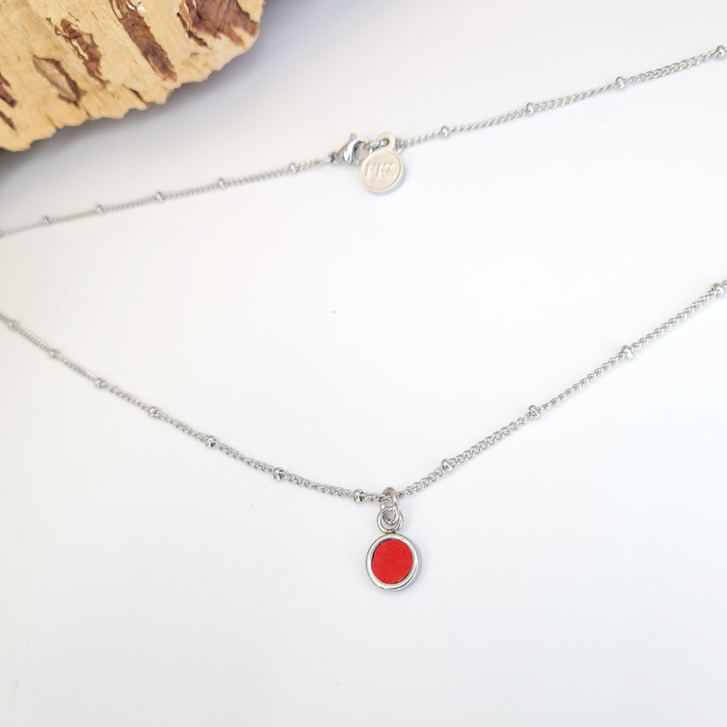 Fabrikk Dwarf Planet Necklace | Red | Vegan 'Leather'