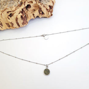 Fabrikk 1 Small Planet Necklace | Army Green | Vegan 'Leather'