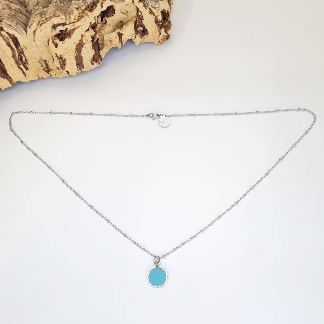 Fabrikk 1 Small Planet Necklace | Bahama Blue | Vegan 'Leather'