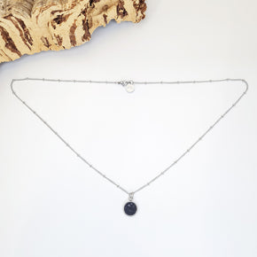 Fabrikk 1 Small Planet Necklace | Coal Black | Vegan 'Leather'