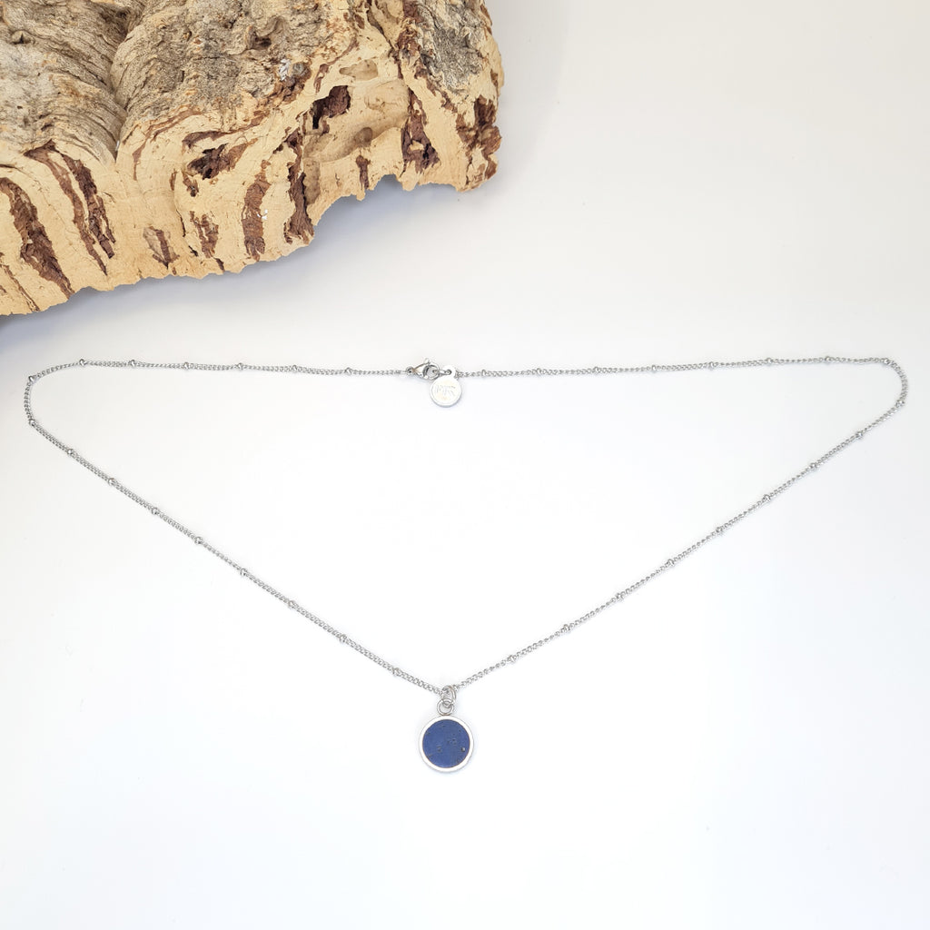 Fabrikk 1 Small Planet Necklace | Electric Blue | Vegan 'Leather'