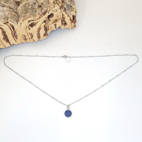 Fabrikk 1 Small Planet Necklace | Electric Blue | Vegan 'Leather'