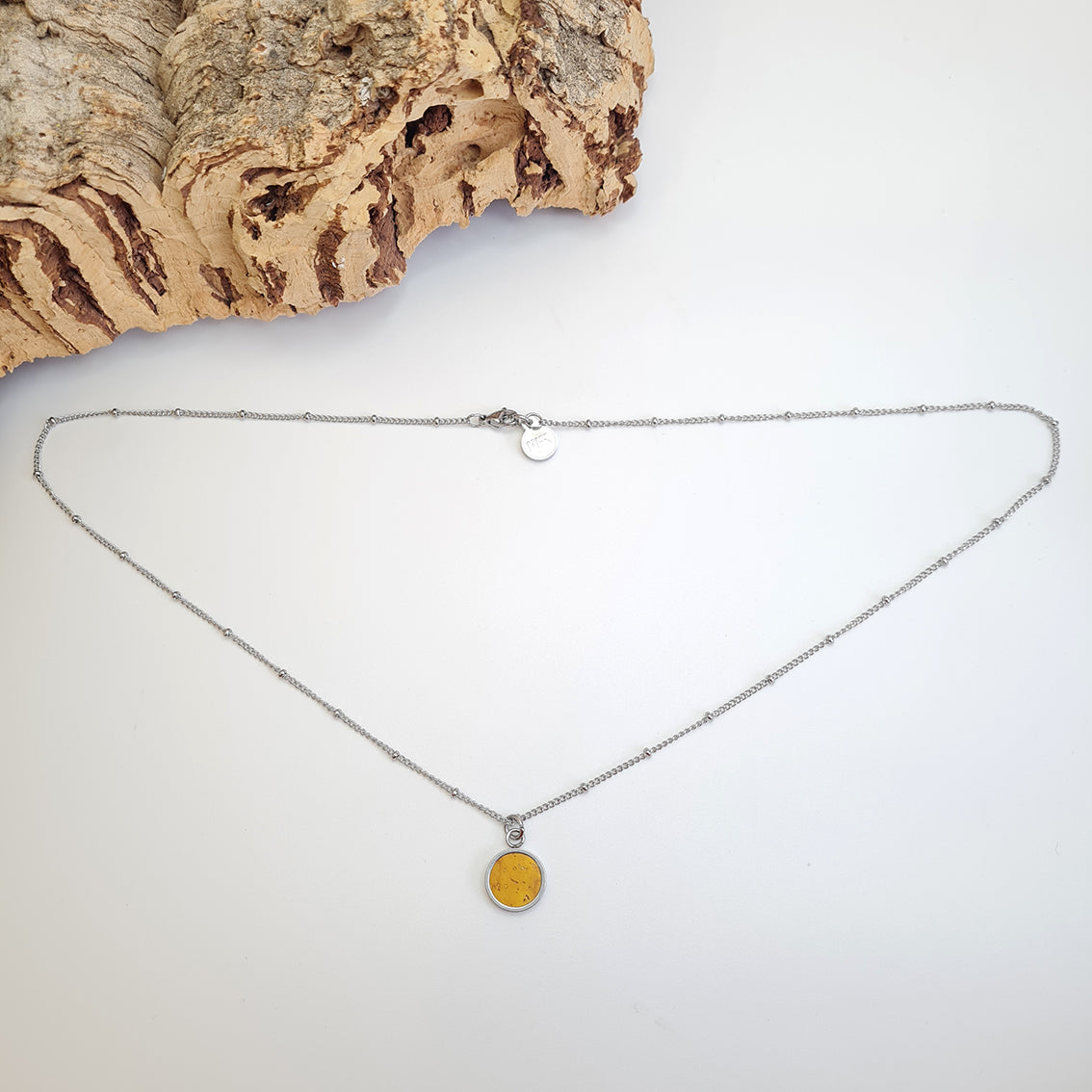 Fabrikk 1 Small Planet Necklace | Mellow Mustard | Vegan 'Leather'