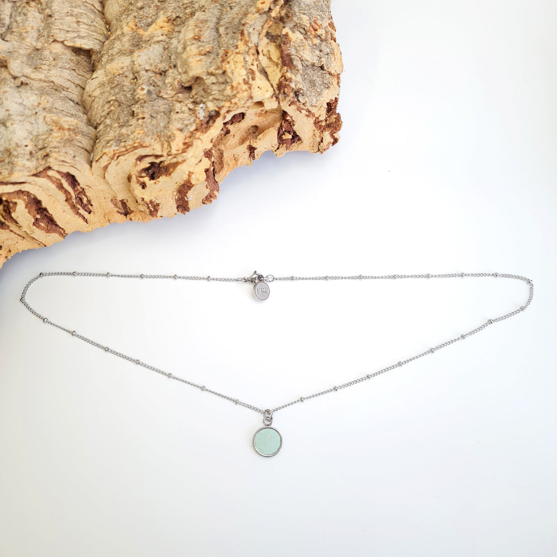 Fabrikk 1 Small Planet Necklace | Mint Green | Vegan 'Leather'